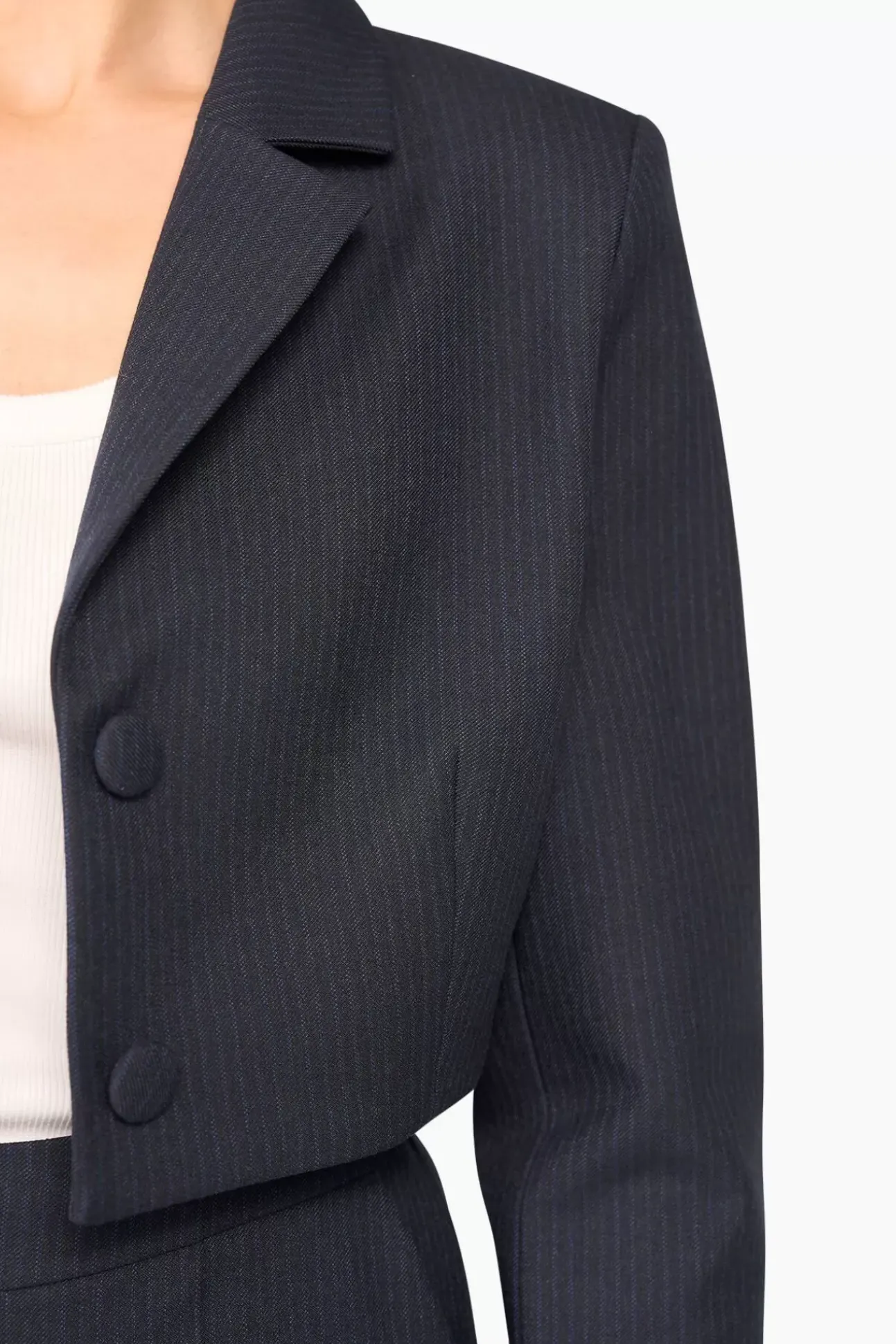 JANICE Blazers^Kort Jasje Dames Streep Watson Blauw