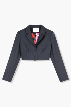 JANICE Blazers^Kort Jasje Dames Streep Watson Blauw