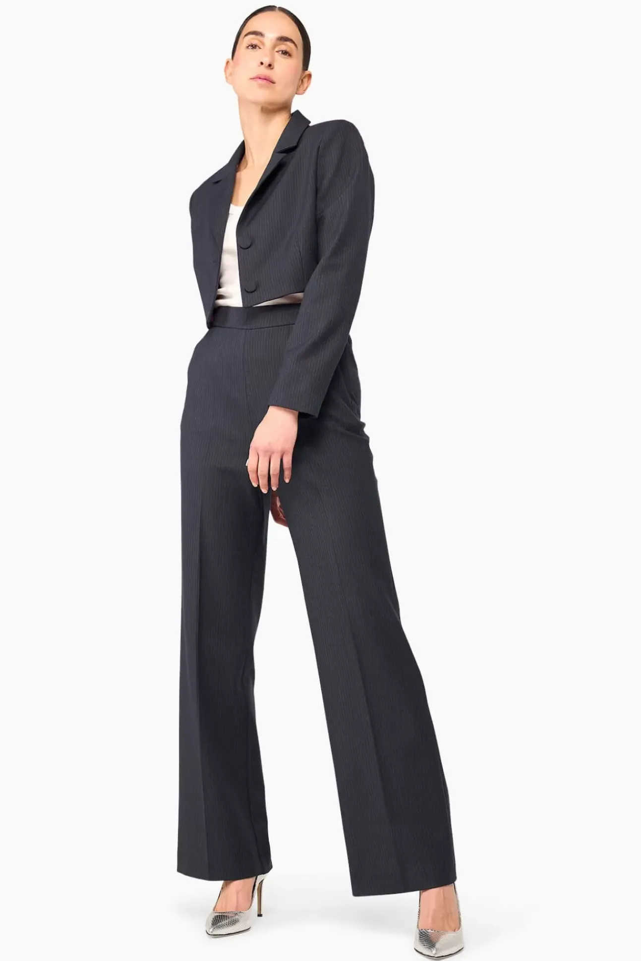 JANICE Blazers^Kort Jasje Dames Streep Watson Blauw
