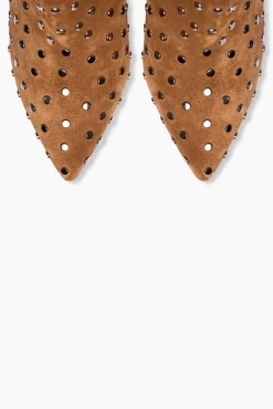 JANICE Laarsjes^Laarsjes Dames Studs Suede Stewart Cognac