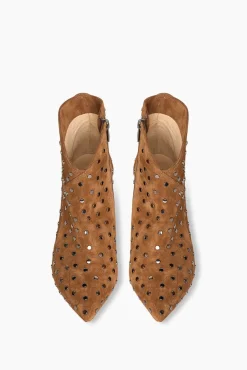 JANICE Laarsjes^Laarsjes Dames Studs Suede Stewart Cognac