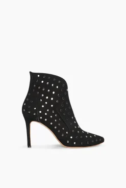 JANICE Laarsjes^Laarsjes Dames Studs Suede Stewart Zwart