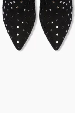 JANICE Laarsjes^Laarsjes Dames Studs Suede Stewart Zwart