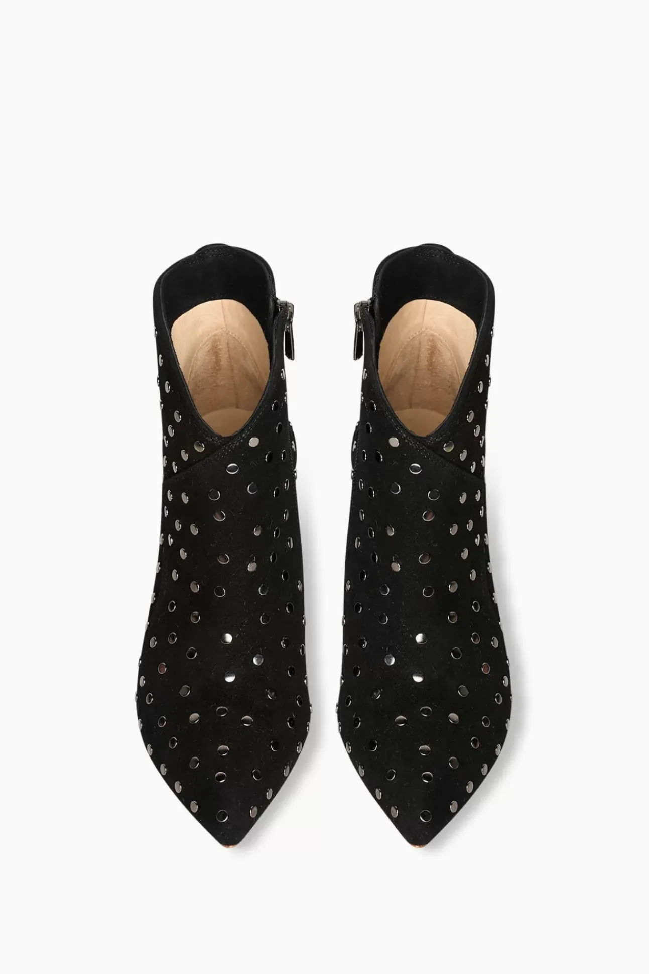 JANICE Laarsjes^Laarsjes Dames Studs Suede Stewart Zwart