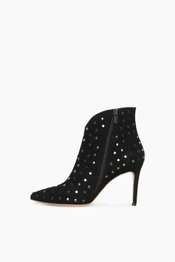 JANICE Laarsjes^Laarsjes Dames Studs Suede Stewart Zwart