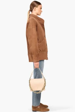 JANICE Leer^Lammy Coat Dames Seth Bruin