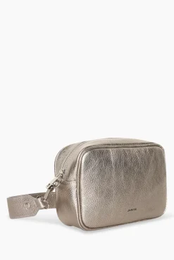 JANICE Tassen^Leren Crossbody Dames Bruce Gun Metal