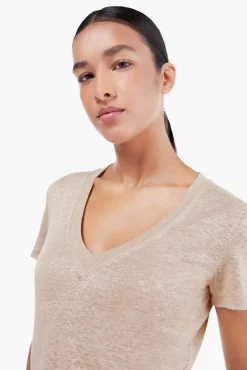 JANICE T-Shirts^Linnen T-Shirt Dames Lee Beige
