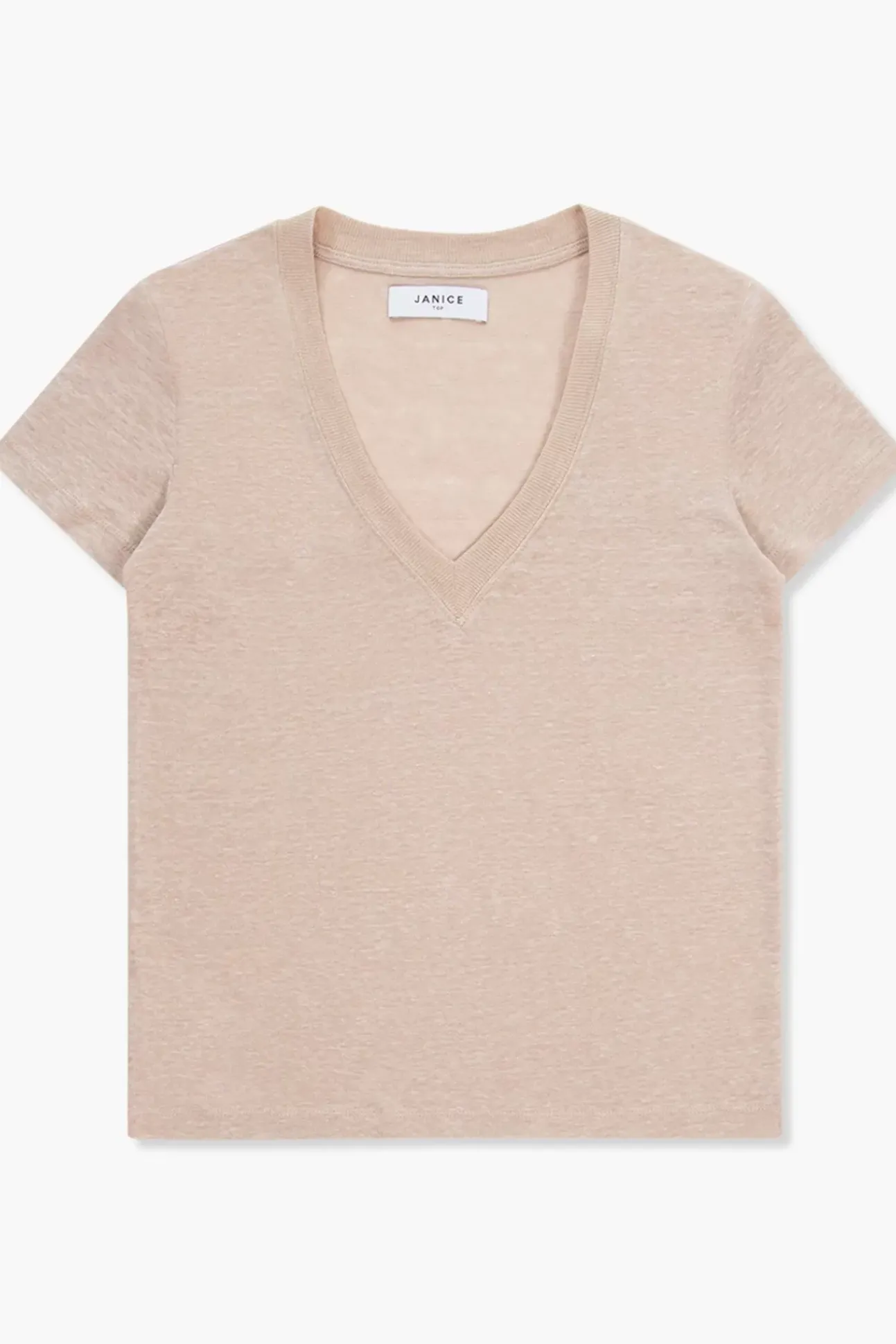 JANICE T-Shirts^Linnen T-Shirt Dames Lee Beige