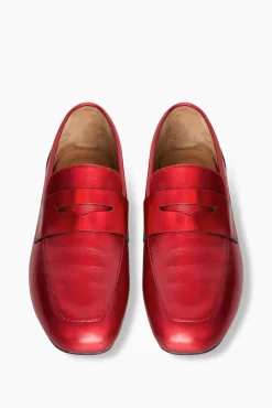 JANICE Loafers^Loafer Dames Leer Burt Rood