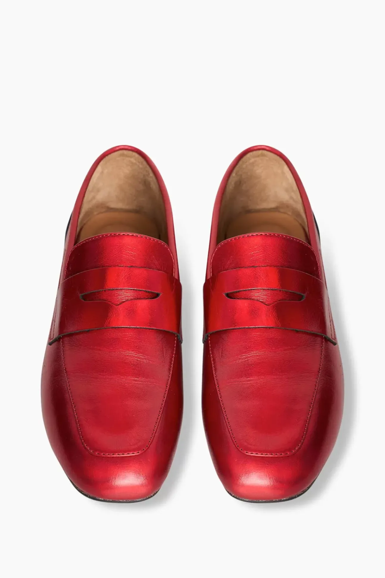 JANICE Loafers^Loafer Dames Leer Burt Rood