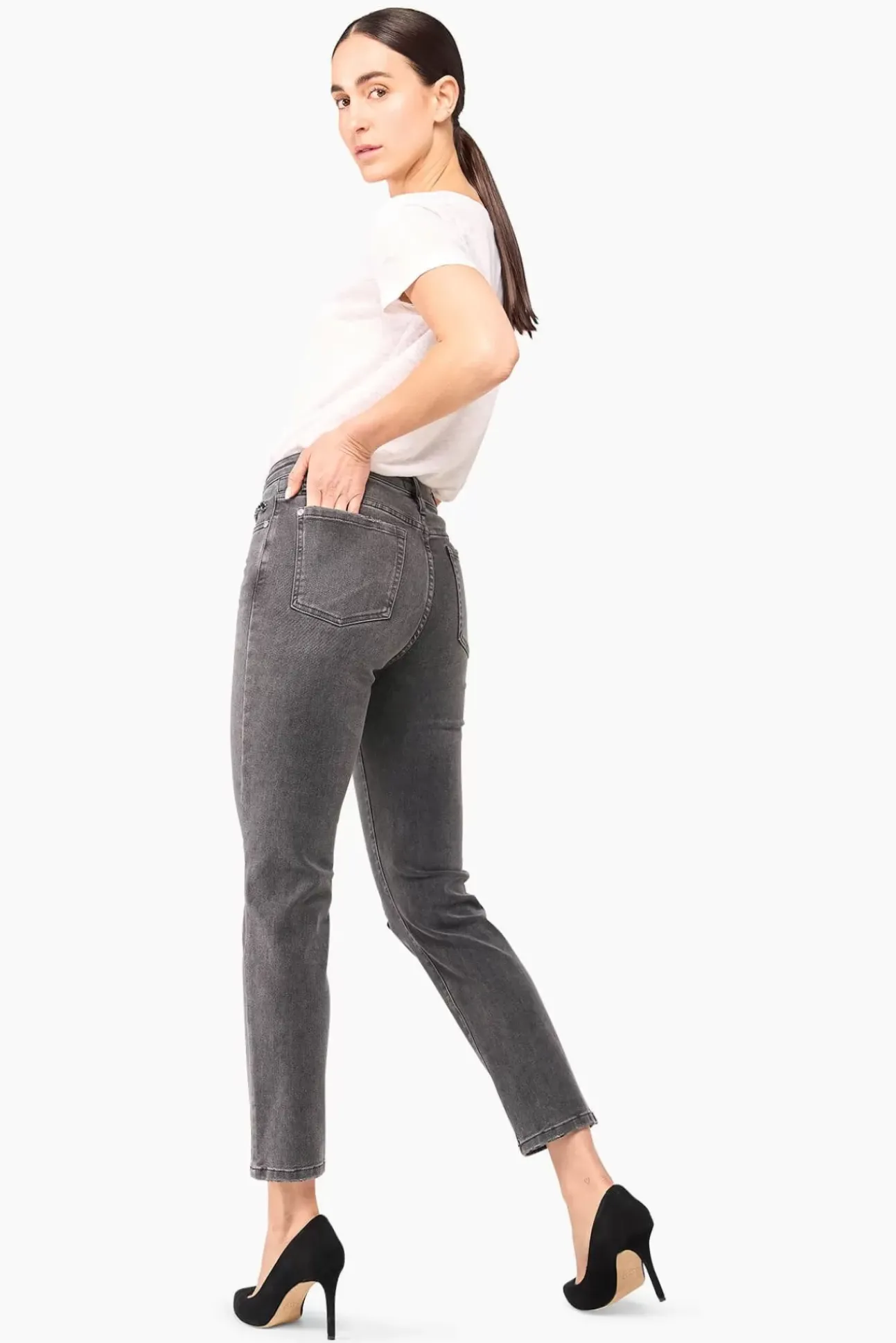 JANICE Denim^Mom Jeans Cooper Destroyed Grijs 811