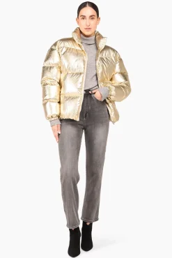 JANICE Jassen^Puffer Jas Dames Jax Gold
