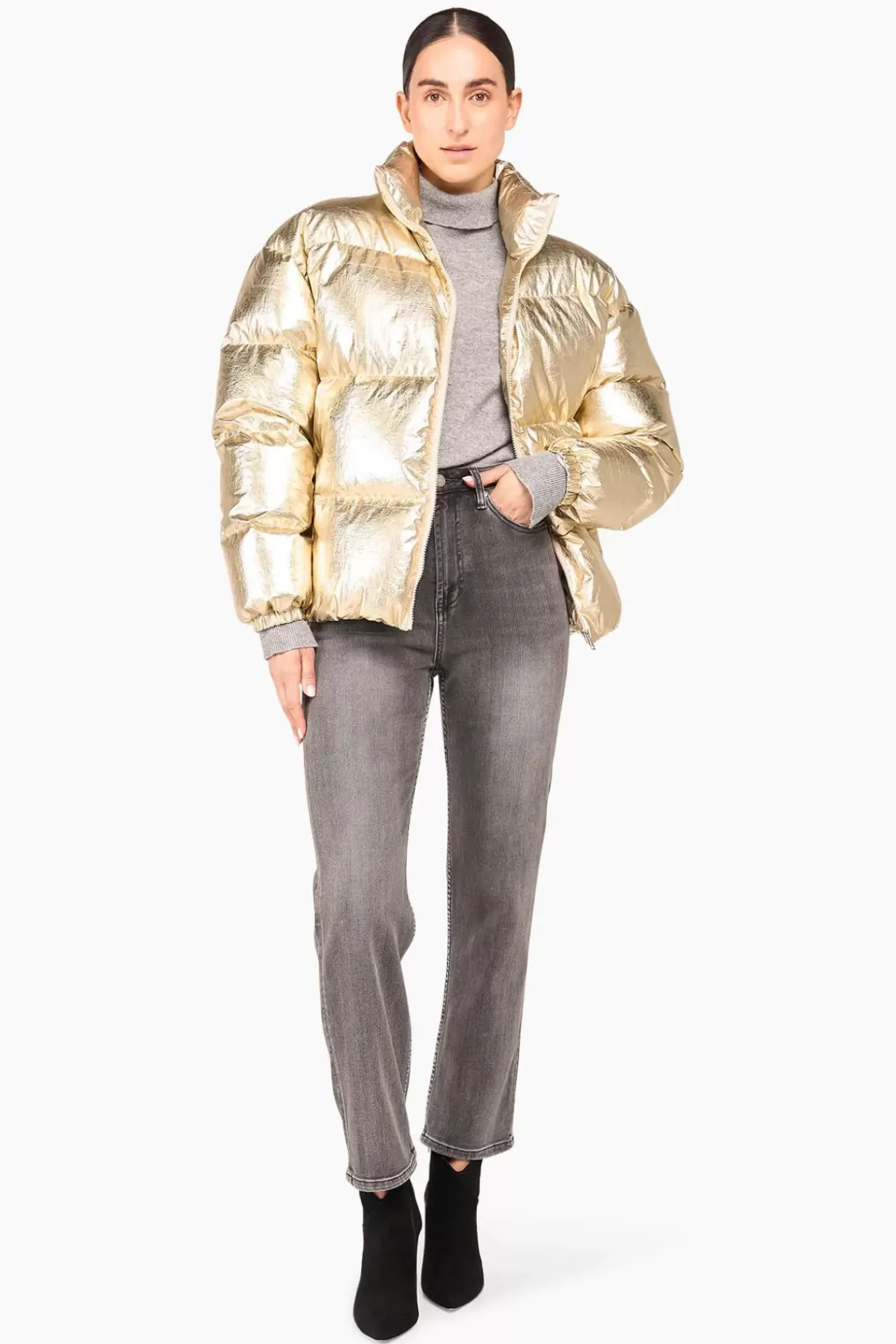 JANICE Jassen^Puffer Jas Dames Jax Gold