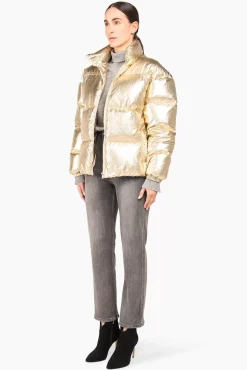JANICE Jassen^Puffer Jas Dames Jax Gold