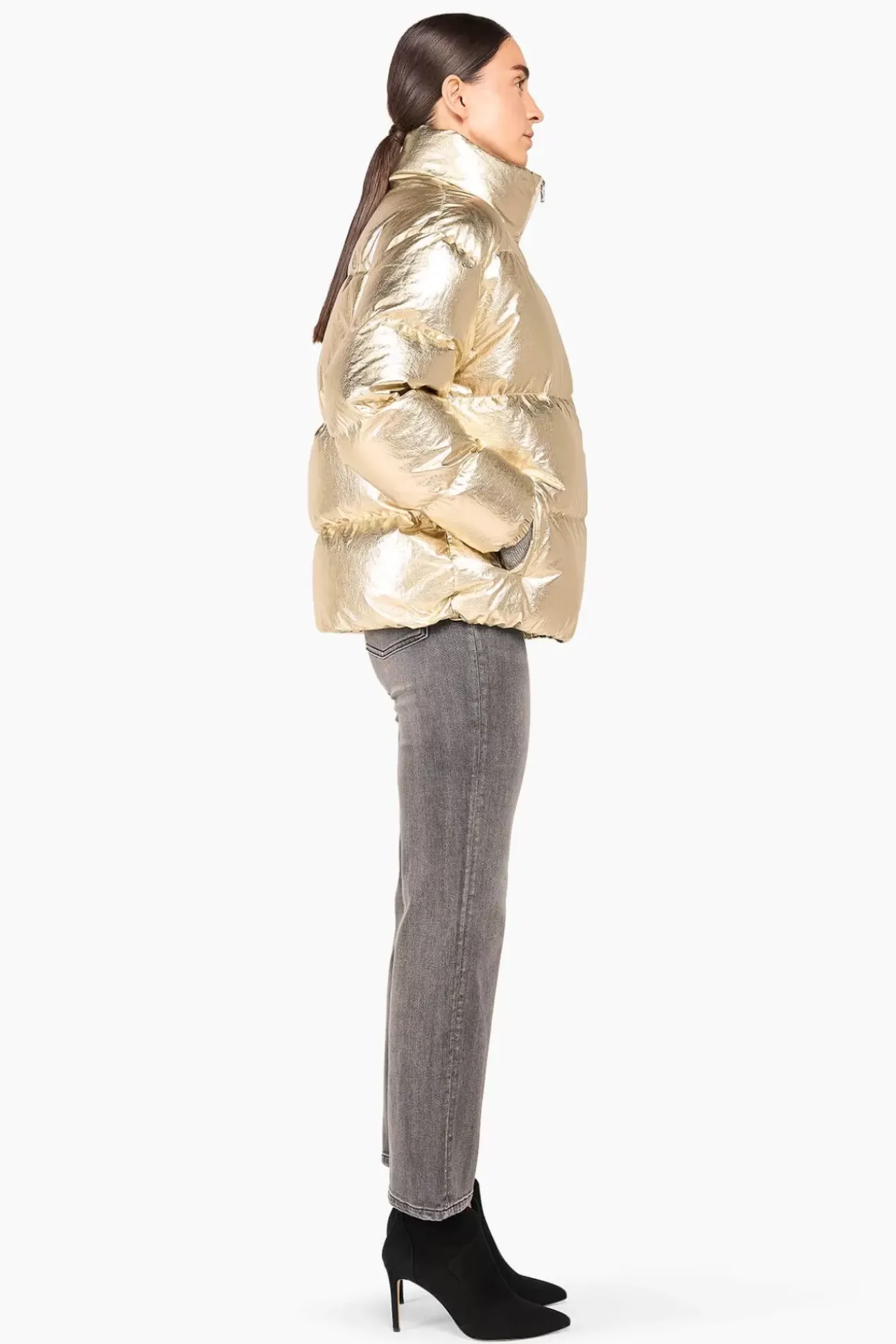 JANICE Jassen^Puffer Jas Dames Jax Gold
