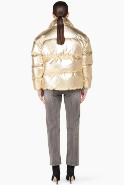 JANICE Jassen^Puffer Jas Dames Jax Gold