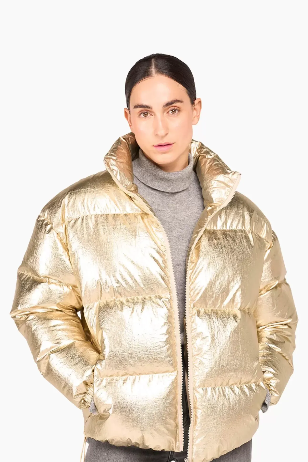 JANICE Jassen^Puffer Jas Dames Jax Gold