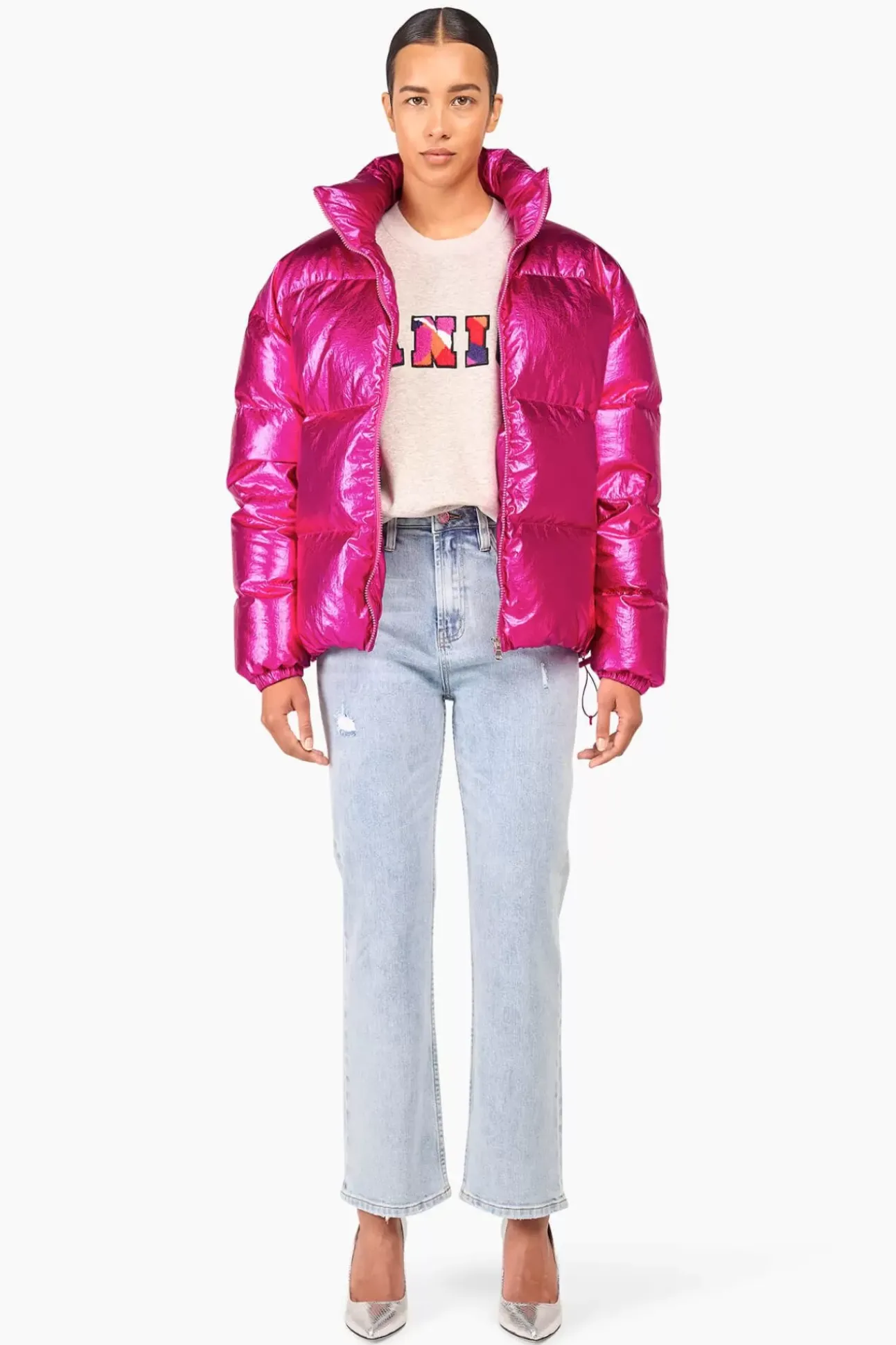 JANICE Jassen^Puffer Jas Dames Jax Roze