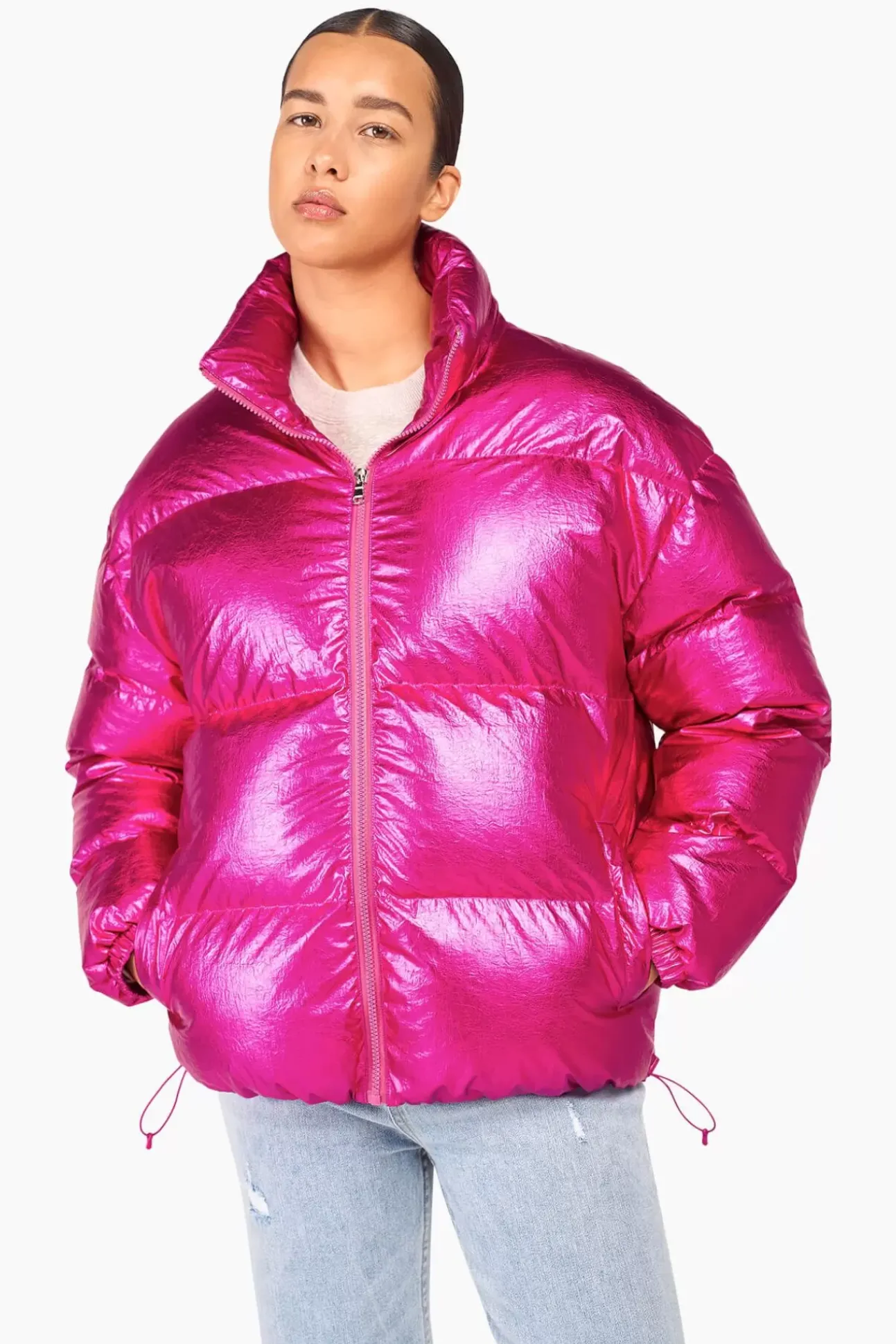 JANICE Jassen^Puffer Jas Dames Jax Roze