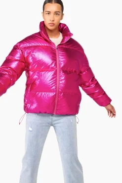 JANICE Jassen^Puffer Jas Dames Jax Roze