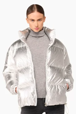 JANICE Jassen^Puffer Jas Dames Jax Silver