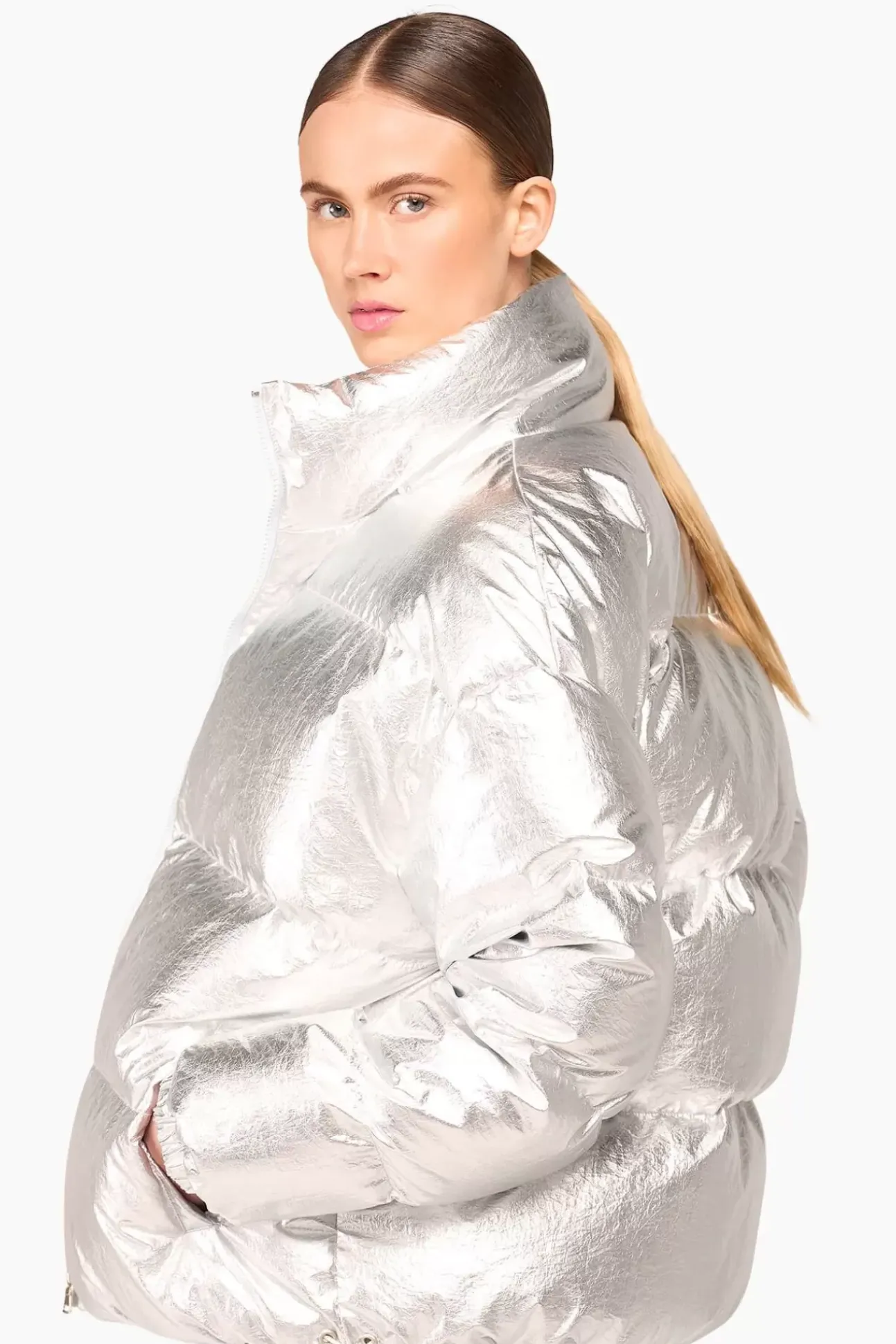 JANICE Jassen^Puffer Jas Dames Jax Silver