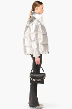 JANICE Jassen^Puffer Jas Dames Jax Silver