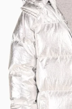 JANICE Jassen^Puffer Jas Dames Lang Derrick Silver