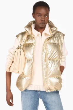 JANICE Jassen^Puffer Vest Dames Byron Gold