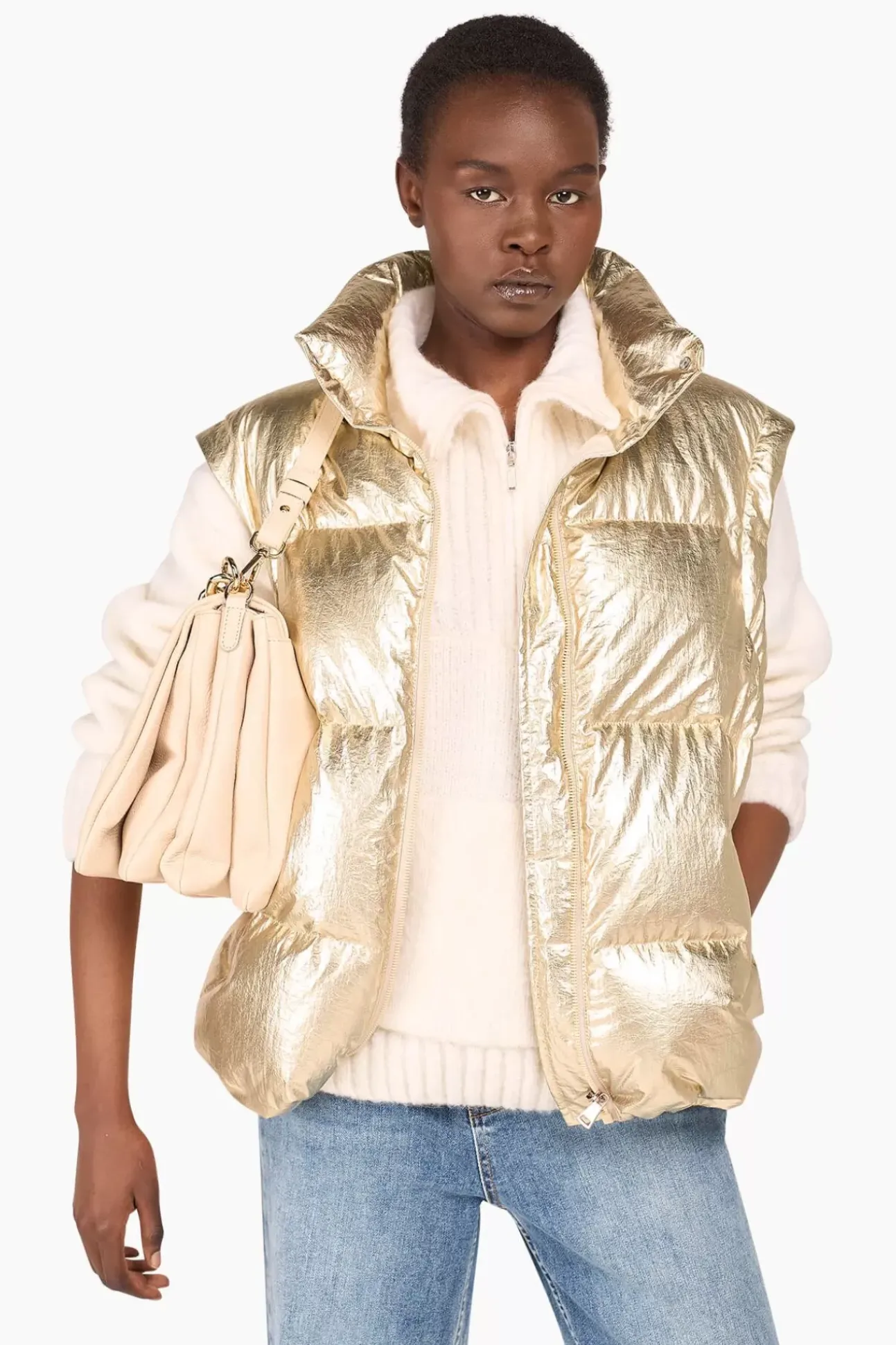 JANICE Jassen^Puffer Vest Dames Byron Gold