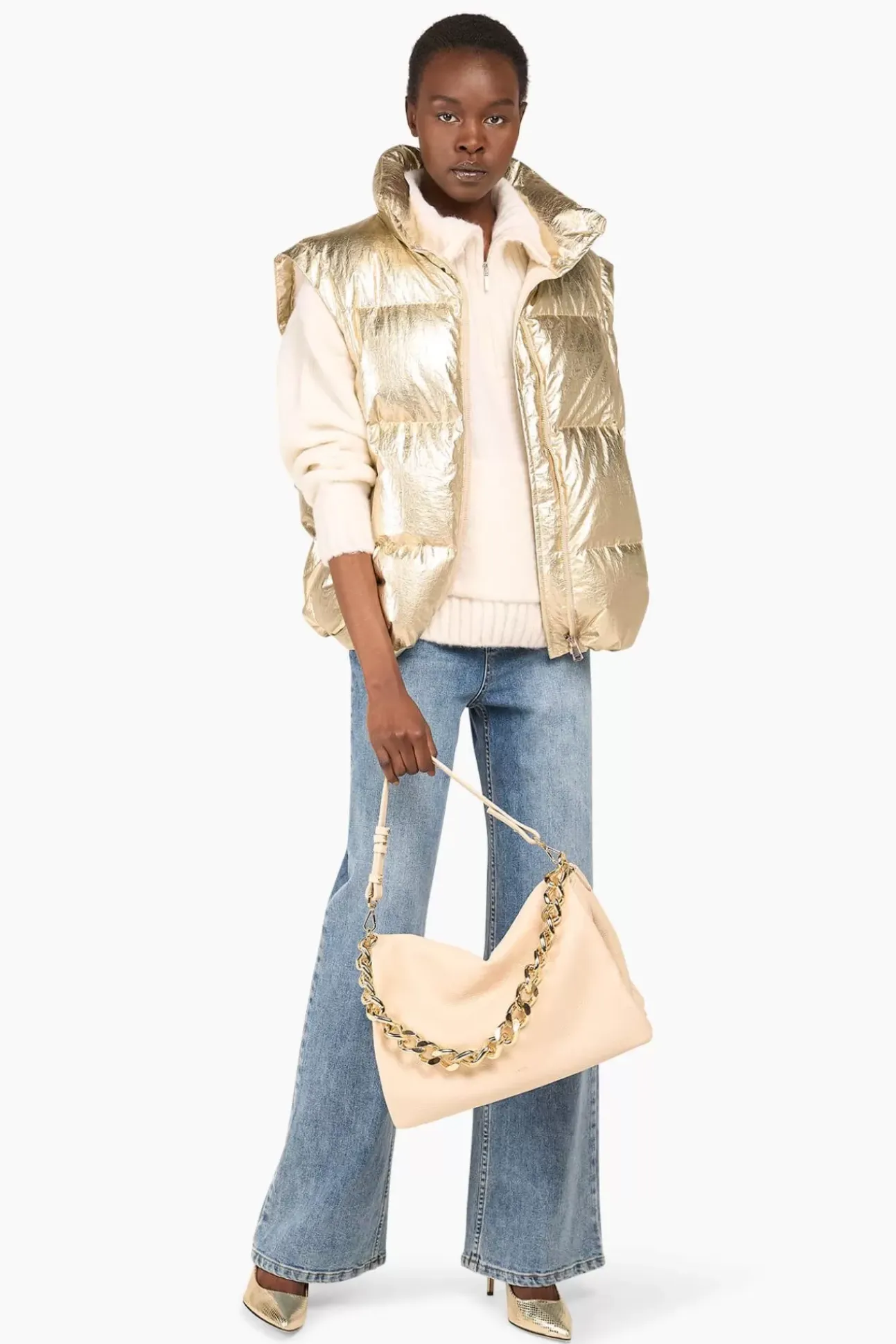 JANICE Jassen^Puffer Vest Dames Byron Gold
