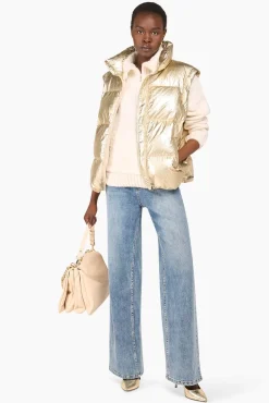 JANICE Jassen^Puffer Vest Dames Byron Gold