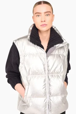 JANICE Jassen^Puffer Vest Dames Byron Silver
