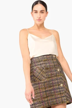 JANICE Rokken^Rok Tweed Lurex Dwight Groen