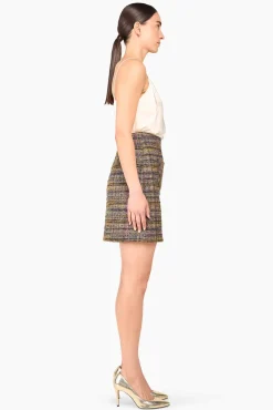 JANICE Rokken^Rok Tweed Lurex Dwight Groen