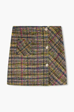 JANICE Rokken^Rok Tweed Lurex Dwight Groen