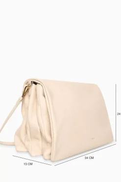 JANICE Tassen^Schoudertas Leer Carter Off White