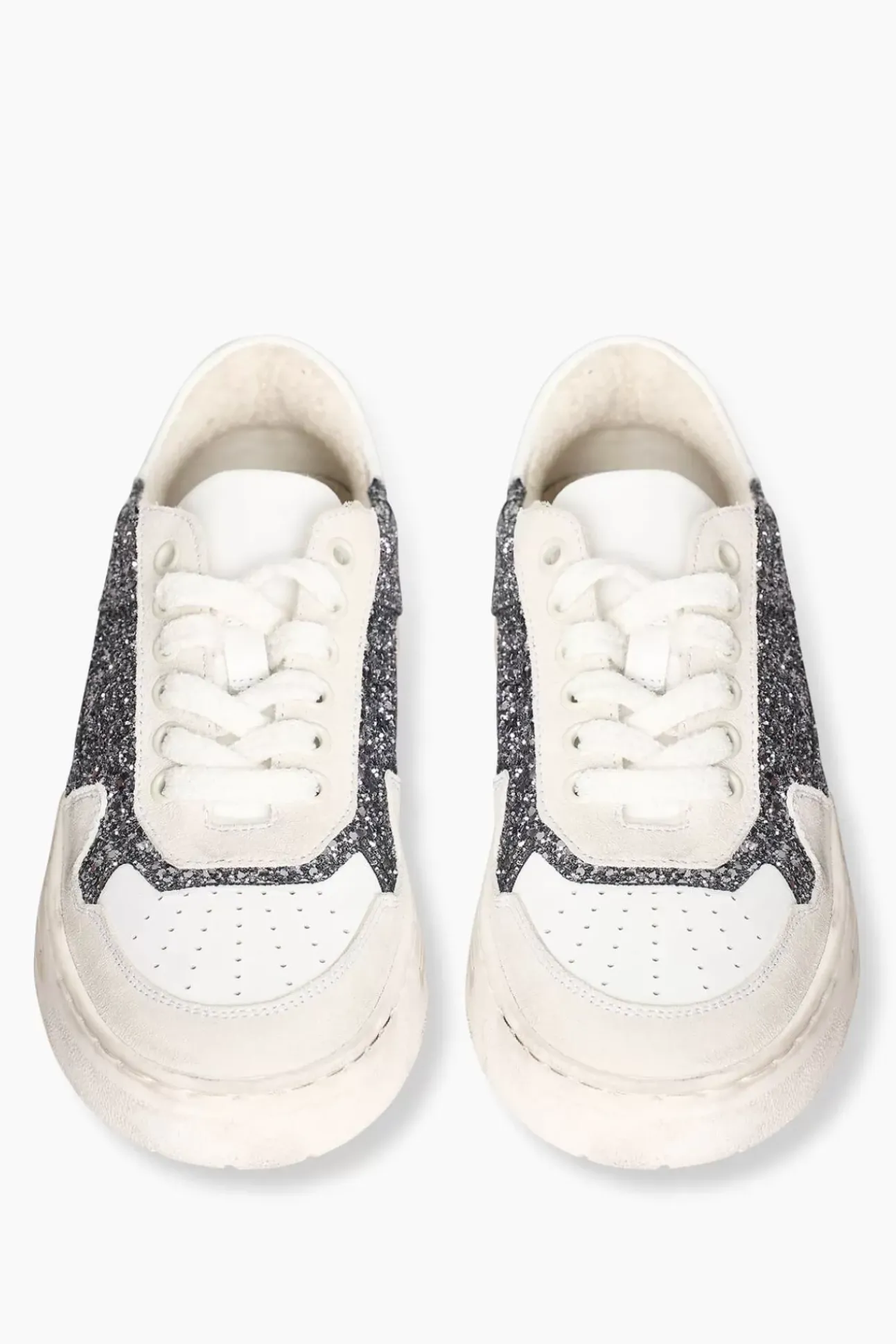 JANICE Sneakers^Sneakers Dames Duncan Grey Gun Metal Glitters