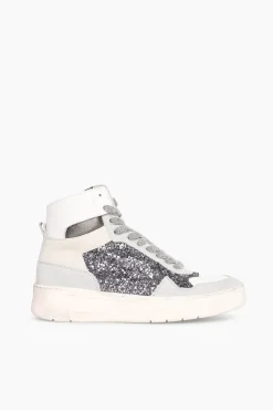 JANICE Sneakers^Sneakers Dames Duncan Hightop Gun Metal Glitters