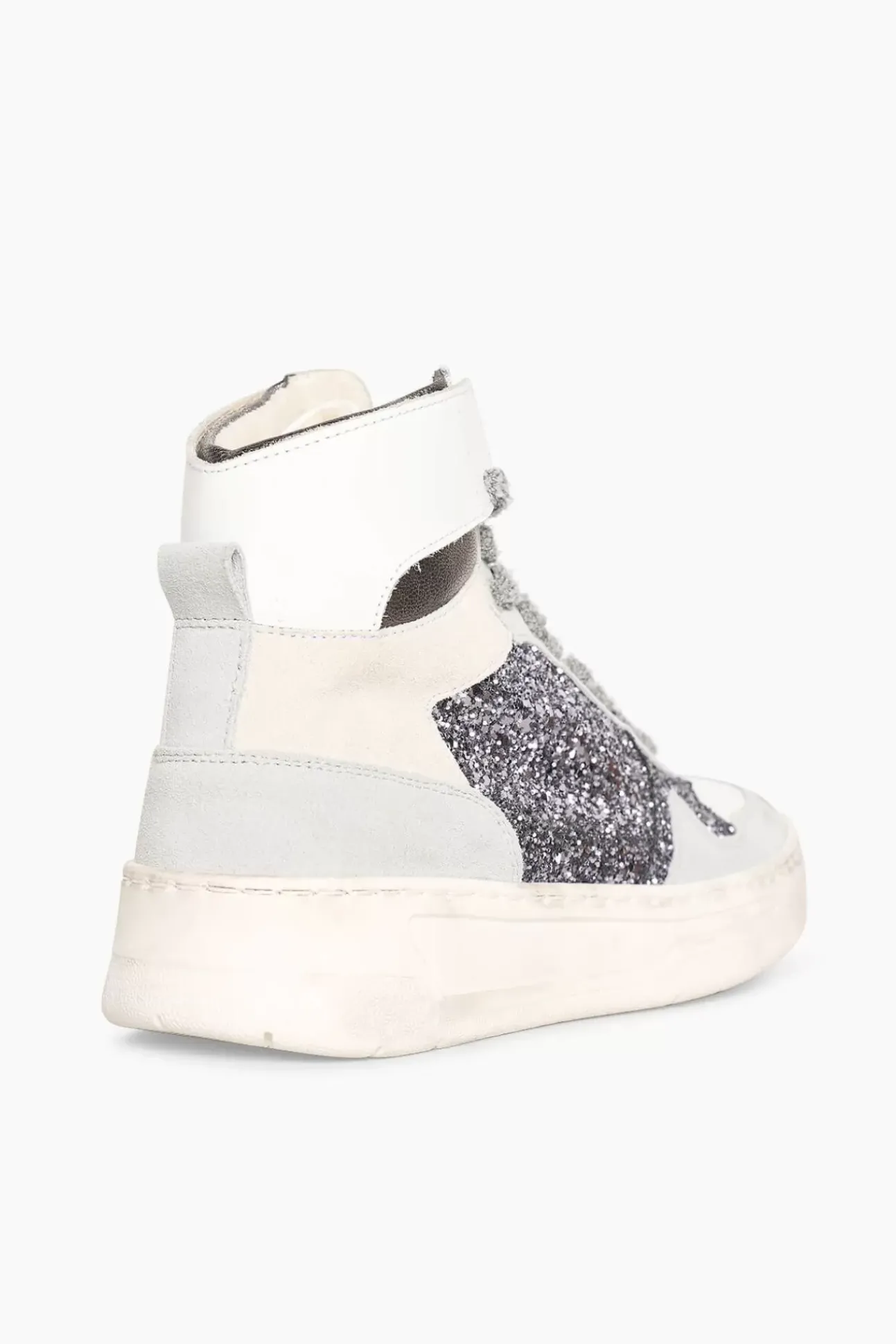JANICE Sneakers^Sneakers Dames Duncan Hightop Gun Metal Glitters
