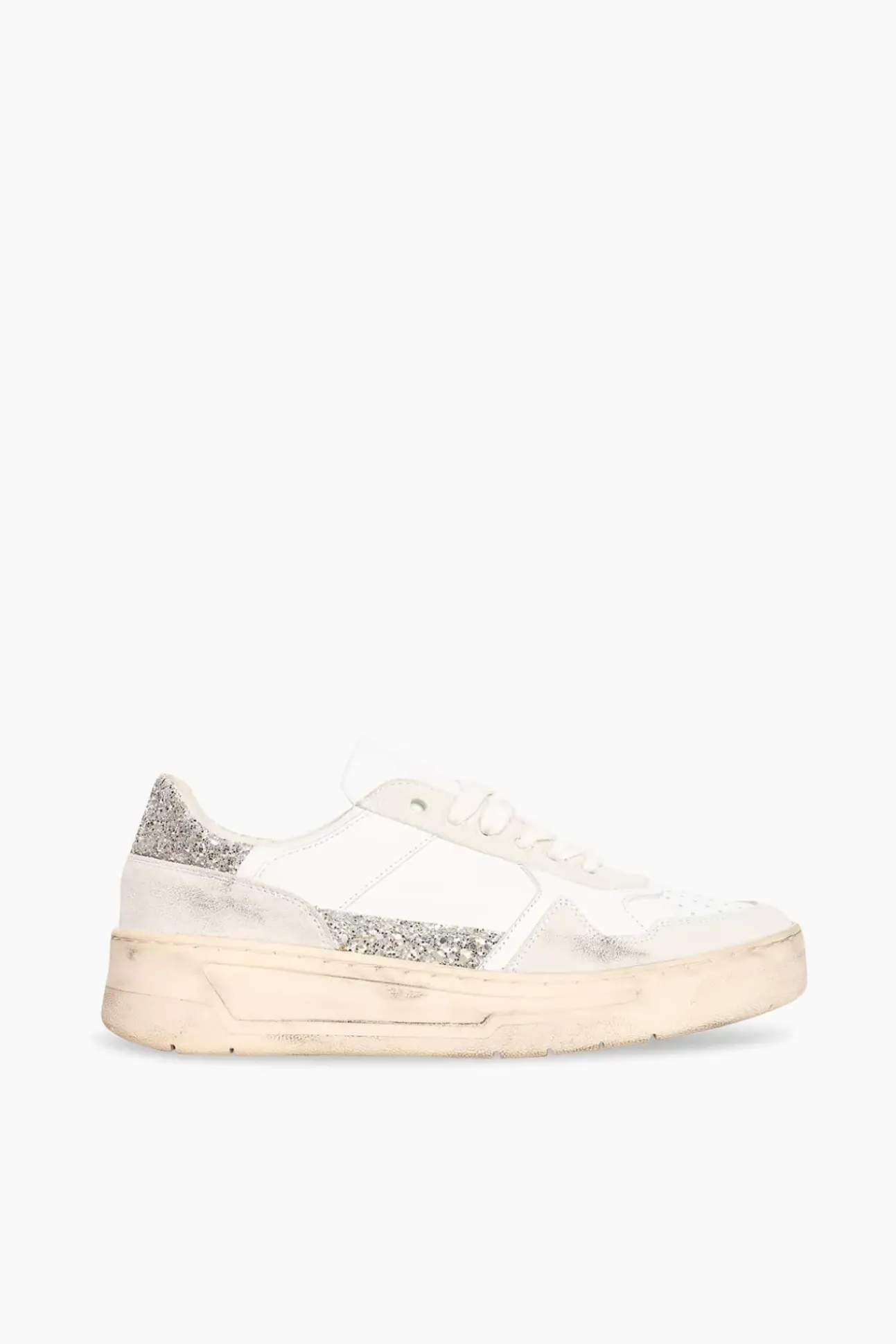 JANICE Sneakers^Sneakers Dames Duncan White Silver Glitters