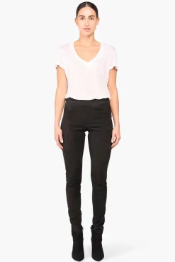 JANICE Leer^Suede Broek Dames Douglas Zwart