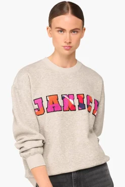JANICE Sweaters & Truien^Sweater Dames Andy Logo Grijs