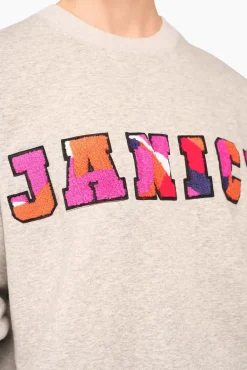 JANICE Sweaters & Truien^Sweater Dames Andy Logo Grijs