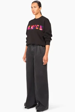 JANICE Sweaters & Truien^Sweater Dames Andy Logo Zwart