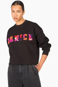 JANICE Sweaters & Truien^Sweater Dames Andy Logo Zwart