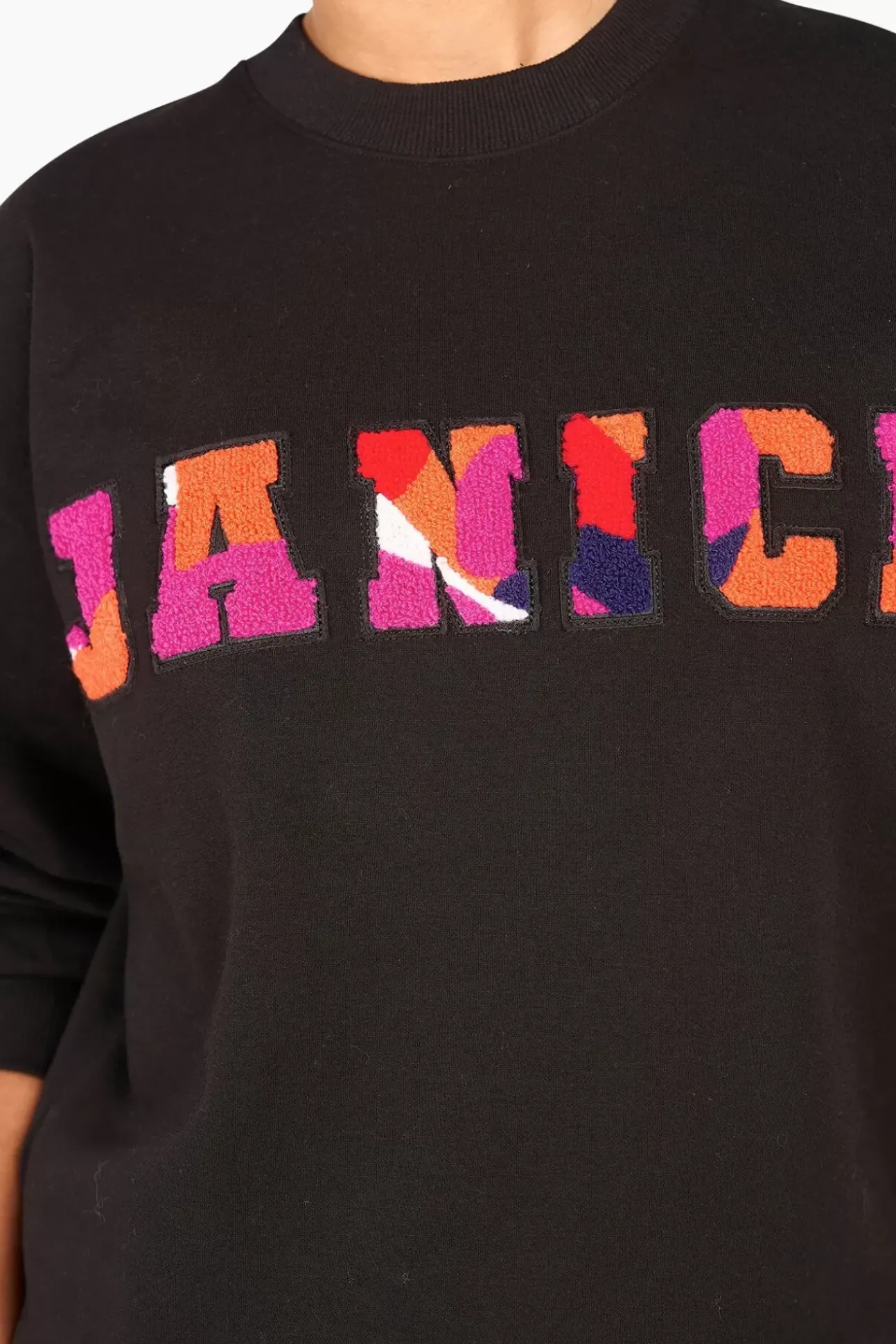 JANICE Sweaters & Truien^Sweater Dames Andy Logo Zwart