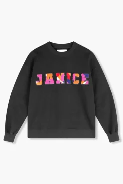JANICE Sweaters & Truien^Sweater Dames Andy Logo Zwart