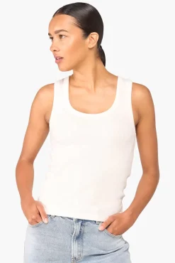 JANICE T-Shirts^Tanktop Dames Katoen Joni White